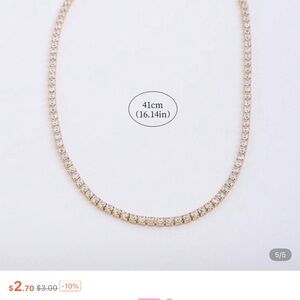 Elegant Gold Tennis Necklace